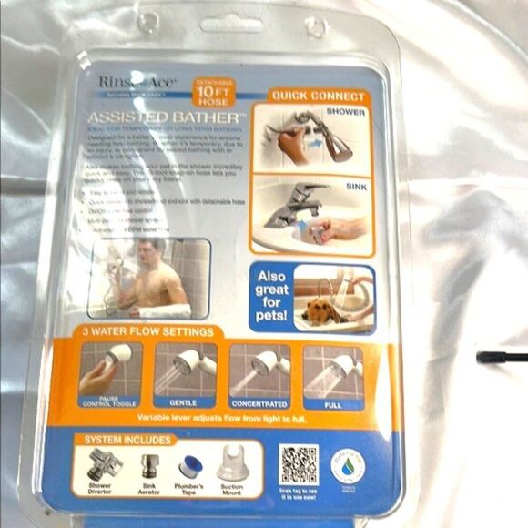 Assisted Bather with Silver and White Design - Picture 4 of 7